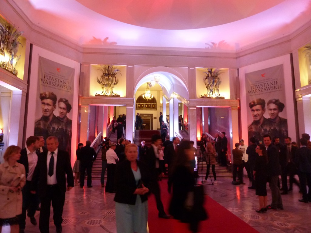 Lobby of the National Theatre during the premier of Powstanie Warszawskie, May 7, 2014
