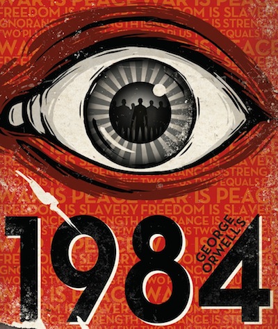 George Orwell's 1984 cover with eye