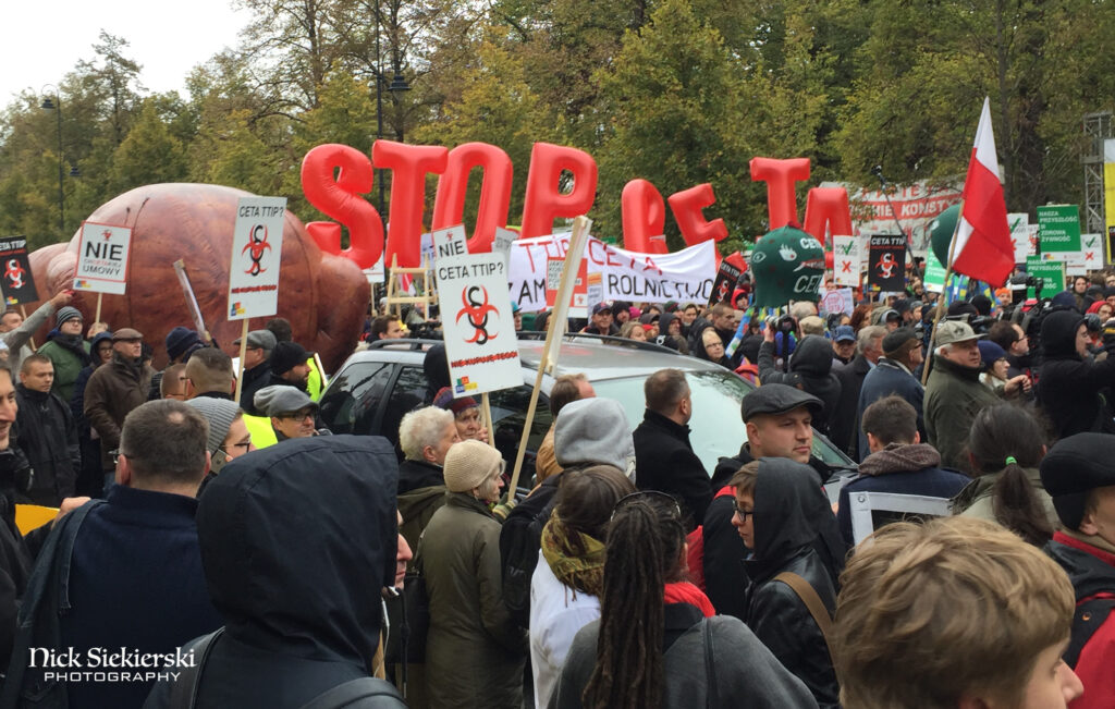 Anti-TTIP and CETA protest in Warsaw, October 15, 2016